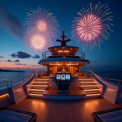 Yacht Party pokie artwork at Intensity Casino
