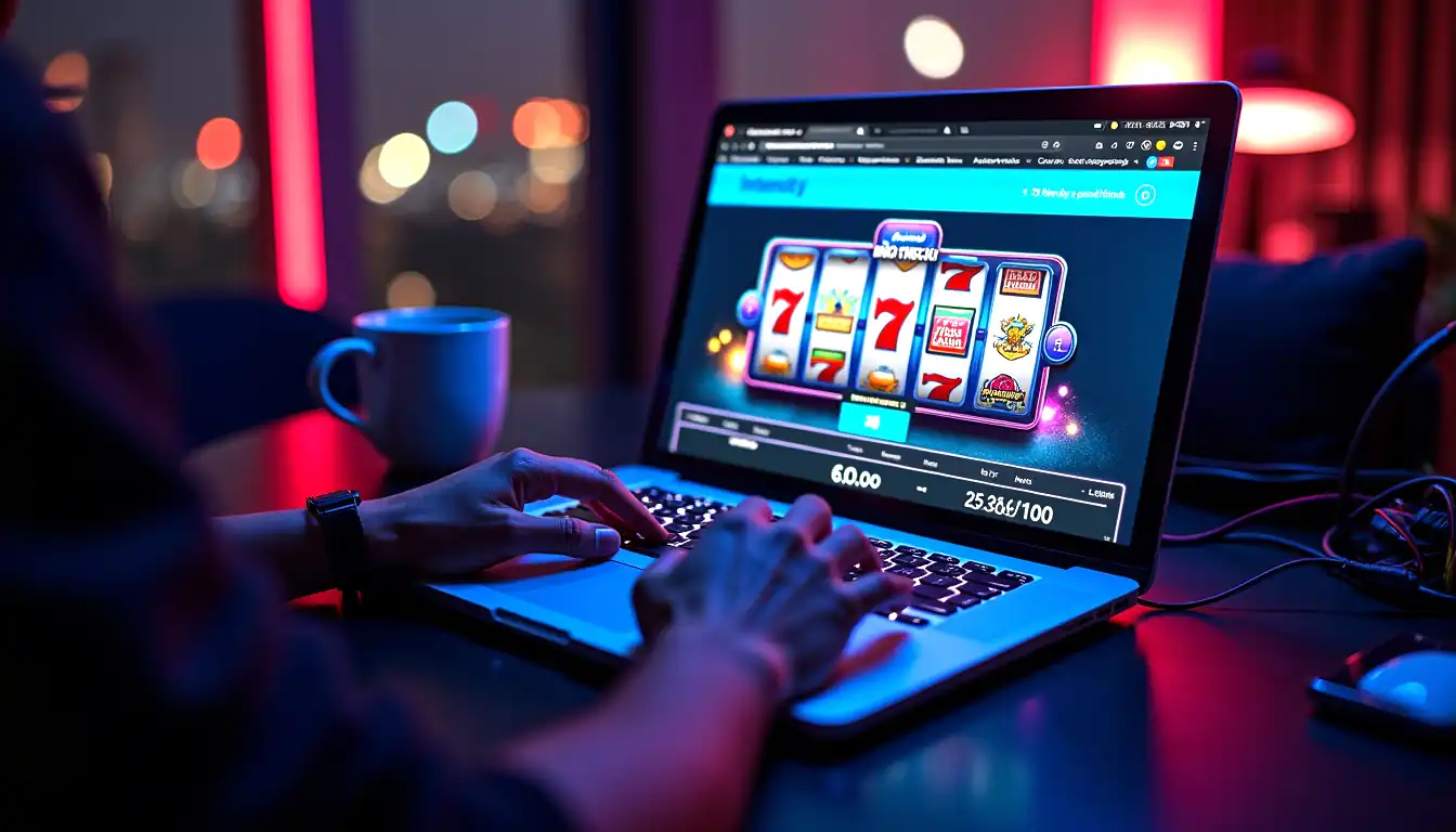 Intensity Casino Australia on laptop